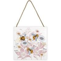 Summer Thornton Woodland Nature Bee Wooden Block in Off-White