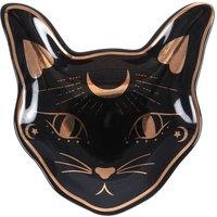 Something Different Mystic Mog Cat Face Trinket Dish in Black