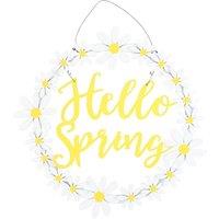 Something Different Hello Spring Daisy Wreath in White