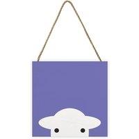 Herdy Peep Wood Plaque in Purple