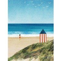 Henry Rivers Beach I Canvas Print in Light Blue