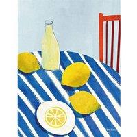 Henry Rivers Lemonade Canvas Print in Bright Blue