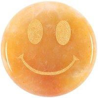 Something Different Be Brave Jade Happy Face Drative Crystal in Yellow