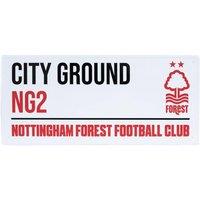 Nottingham Forest FC City Ground Street Sign in Off-White