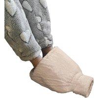 Ribbon Luxury Faux Fur Foot Hot Water Bottle in Natural