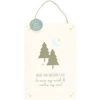 Something Different Into The Woods Hanging Sign in Beige