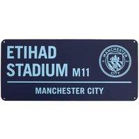 Manchester City FC Two Tone Street Sign in Dark Blue