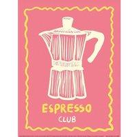 Studio Dolci Espresso Club Paper Print in Dusty Pink