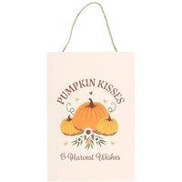 Something Different Pumpkin Kisses & Harvest Wishes Hanging Sign