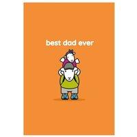Herdy Best Dad Ever Print in Pale Orange