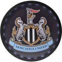 Newcastle United FC Metal Round LED Sign in Black