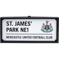 Newcastle United FC LED Metal Street Sign in Black