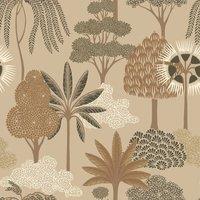 Belgravia Akiko Floral Wallpaper in Beige