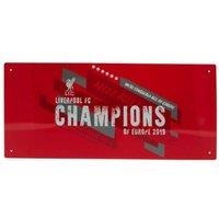 Liverpool FC Champions Of Europe Metal Street Sign in Red
