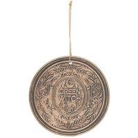 Something Different Green Witch Terracotta Bronze Effect Plaque