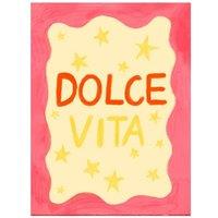 Studio Dolci La Dolce Vita Print in Pale Pink