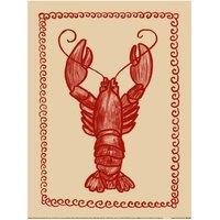 Studio Dolci Aragosta Print in Dark Red