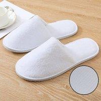 SPETLEK 10 Pairs Spa Hotel Guest Slippers in White | Size: 1