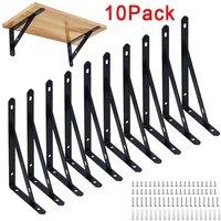 EONLION 10X Heavy Duty Scaffold Board Shelf Brackets in Black | Size: 1000mm 3000mm