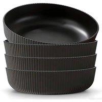 Kelvenix 4pcs Deep Pasta Bowls black | Size: 0.6m2