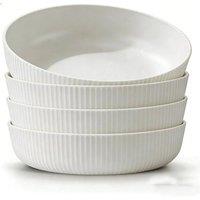 Kelvenix 4pcs Deep Pasta Bowls white | Size: 0.6m2