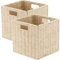 Kelvenix 2x Faux Wicker Baskets beige