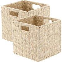 Kelvenix Set of 2 Storage Baskets Foldable beige