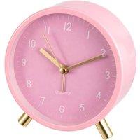 Kelvenix pink Small Metal Desk Clock with Night Light | Size: 0.6m2