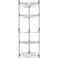 SPETLEK 5 Tier Kitchen Pan Stand Pot Saucepan Storage in Silver | Size: Large