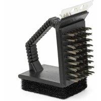 SPETLEK BBQ Barbecue Grill Cleaner Brush 3in 1Metal in Black | Size: 0.6m2