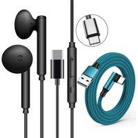 SPETLEK USB C Headphones Type C Earphones in Black