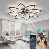 NIVOR 7 Blade Reversible Dimmable LED Ceiling Fan With Remote Control/APP in Black