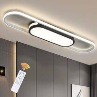 Garwarm Modern LED Ceiling Light Dimmable 45W Linear Flush Mount Ceiling Lamp in White