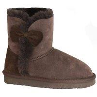 Eastern Counties Leather Bow Detail Sheepskin Boots in Chocolate | Size: 7