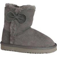 Eastern Counties Leather Bow Detail Sheepskin Boots in Grey | Size: 7