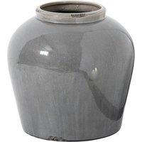 Hill Interiors Ceramic Glazed Juniper Vase in Grey