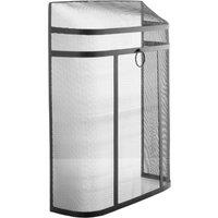 Leecroft Black Heavy Duty Fire Screen 28'