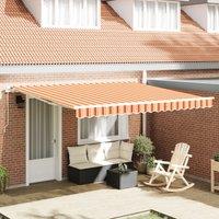 Berkfield Home Manual Retractable Awning Yellow & Orange 400x300 cm