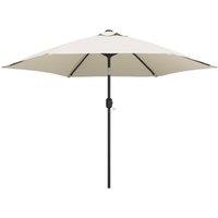 Berkfield Home LED Cantilever Umbrella 3 m Sand White