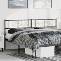 Berkfield Home Metal Headboard Black 193 cm