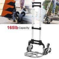 Kelvenix Heavy Duty Folding Sack Truck Industrial Hand Trolley in Silver | Size: 10000mm x 520mm
