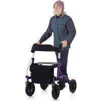 Kelvenix Height Adjustable Rollator Walker Foldable Rolling Walker in Purple