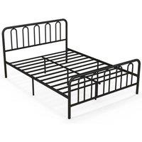 EONLION King Size Metal Bed Frame Platform Bed in Black