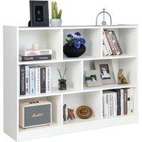EONLION Wood Storage Cube Bookcase 3 Tier 8 Cube in White | Size: 100 cm