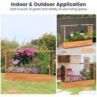 EONLION Raised Garden Bed Fir Wood Climbing Planter Box in Brown | Size: 100g