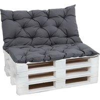 NESTLUNE Swing Replacement Seat & Backrest Garden Cushion Set in Grey | Size: 100 cm x 190 cm