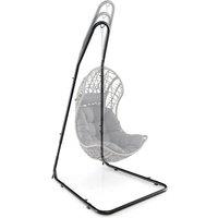 Kelvenix Hammock Chair Stand Adjustable Swing Chair Stand Metal Frame in Black | Size: 0.6m2
