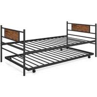 Kelvenix Metal Retro Double Bed Mattress Foundation in Black