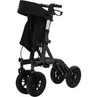 Kelvenix Height Adjustable Rollator Walker Foldable Rolling Walker in Black