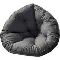 EONLION Rattan Hanging Egg Chair Cushion Seat Pad Swing in Grey | Size: 100 cm